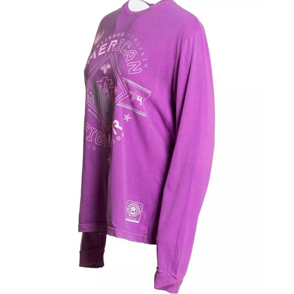 AMERICAN FIGHTER Women's T-Shirt L/S MASSACHUSETTS - Picture 3 of 8